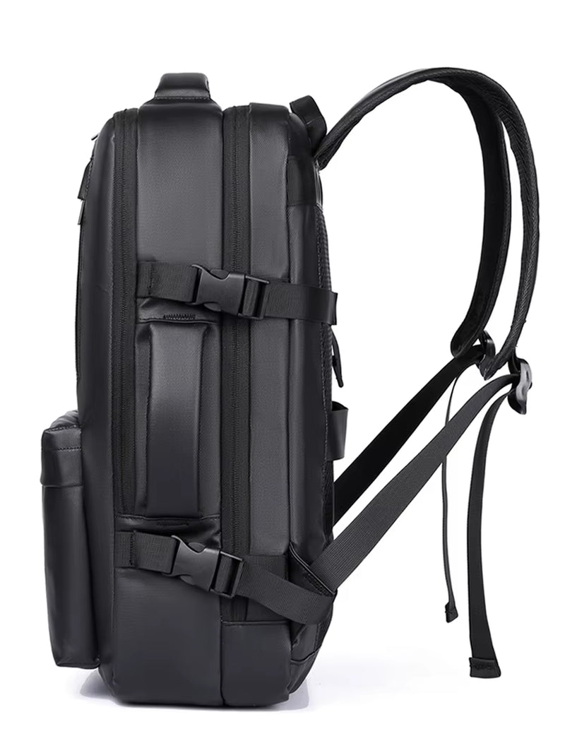 40L Waterproof Canvas Travel Backpack Expandable Feature Carry-On Approved Laptop Luggage Lining Material Polyester Zipper