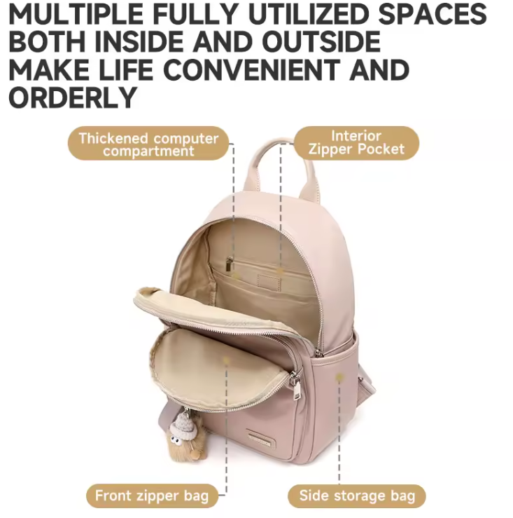 Lightweight Pink Casual Backpack