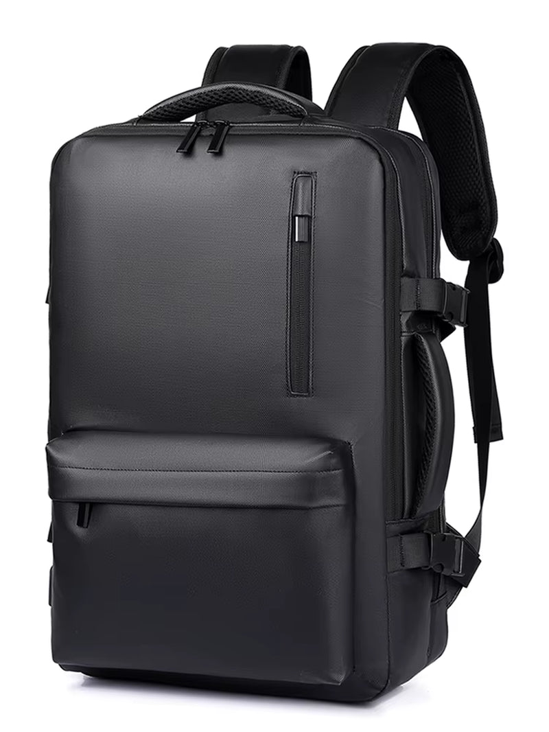 40L Waterproof Canvas Travel Backpack Expandable Feature Carry-On Approved Laptop Luggage Lining Material Polyester Zipper