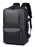 40L Waterproof Canvas Travel Backpack Expandable Feature Carry-On Approved Laptop Luggage Lining Material Polyester Zipper