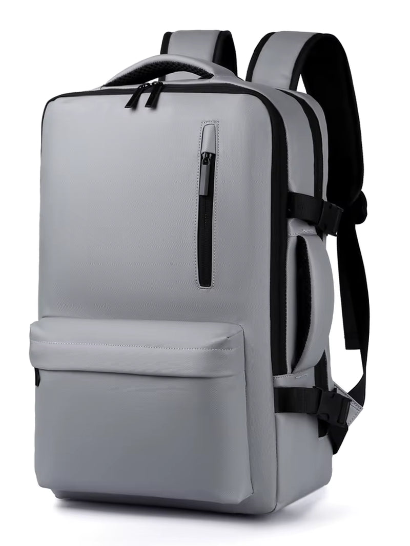 40L Waterproof Canvas Travel Backpack Expandable Feature Carry-On Approved Laptop Luggage Lining Material Polyester Zipper