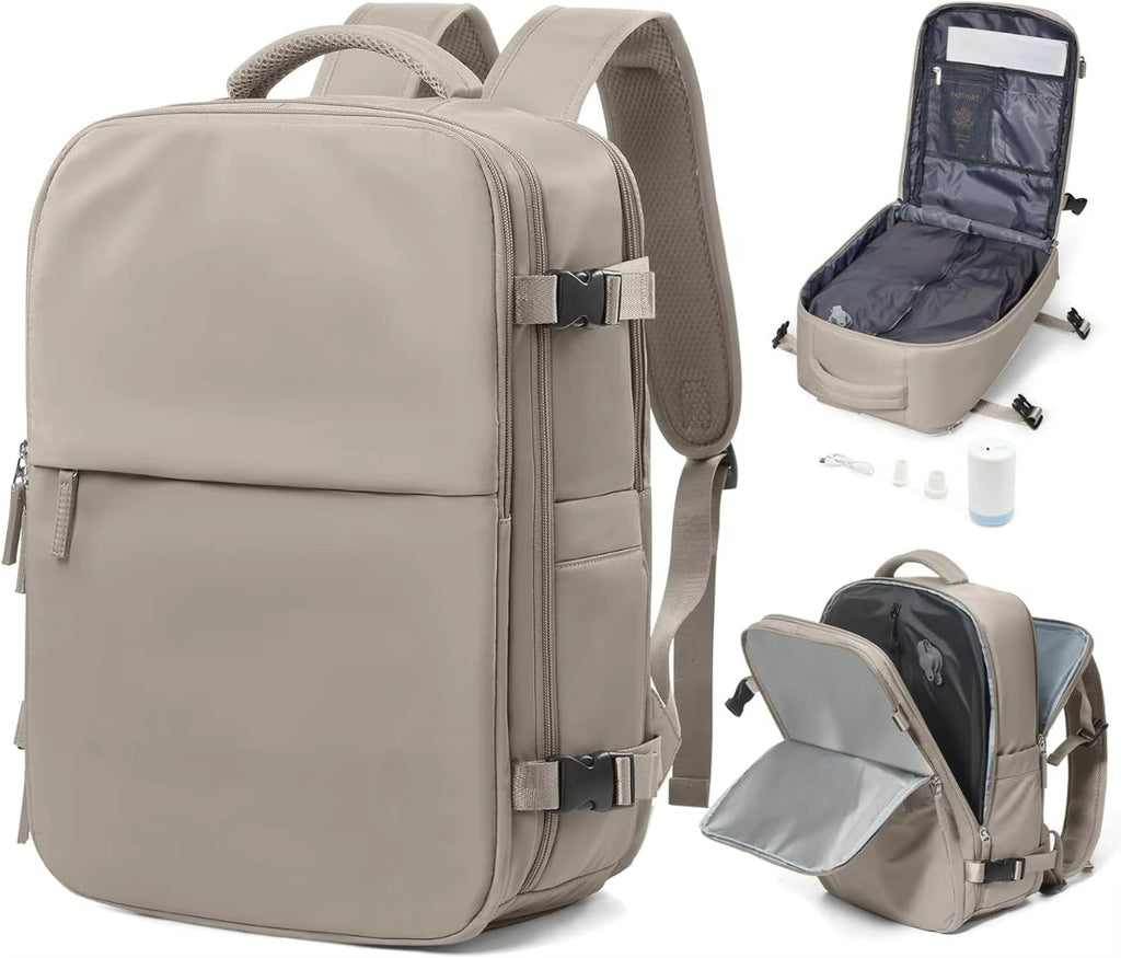 Women Men Laptop Backpack with Vacuum Compression Pump Waterproof Travel Bag Polyester Lining Seal Packing for Personal Items